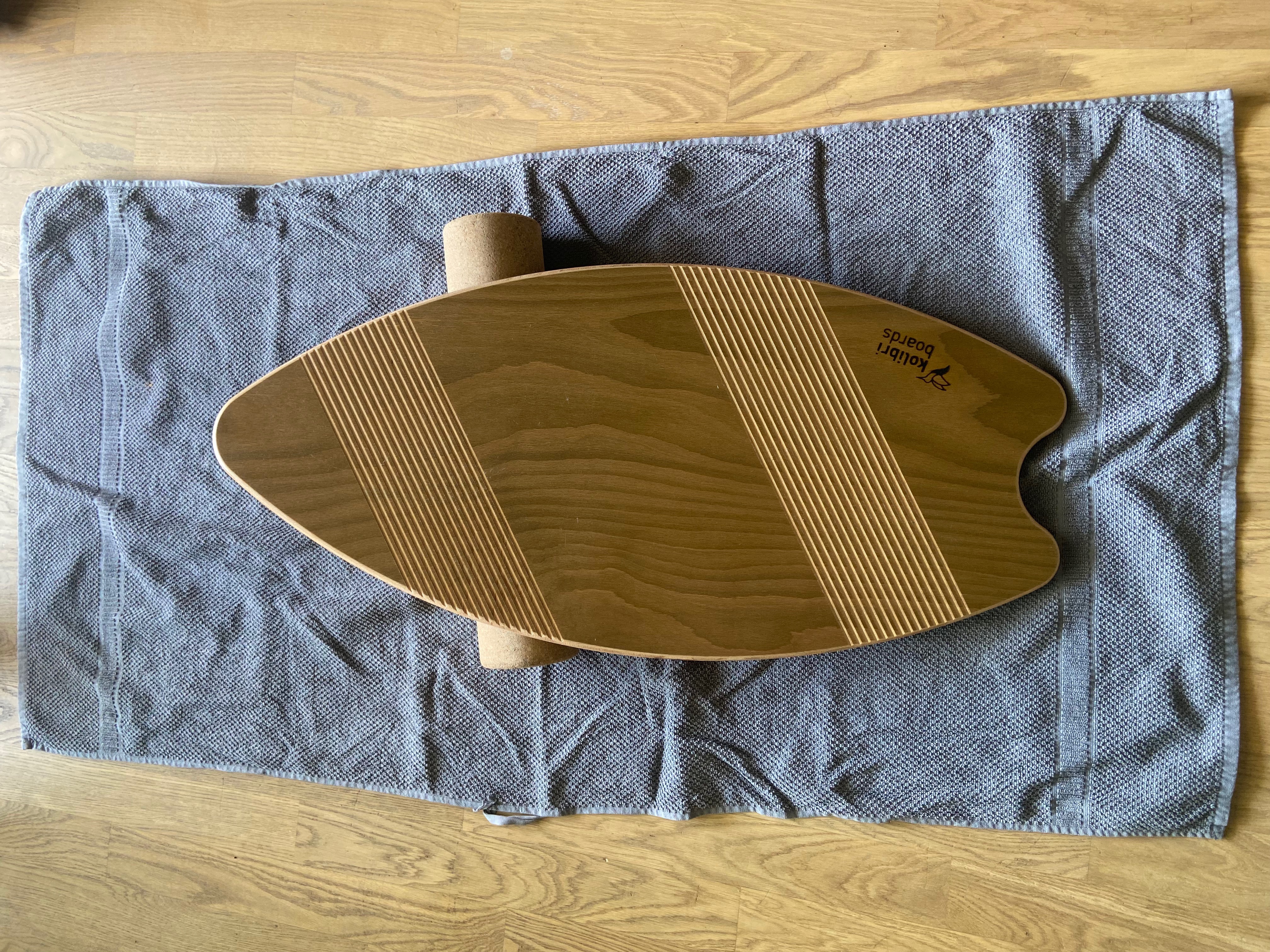 Balance Board auf Handtuch