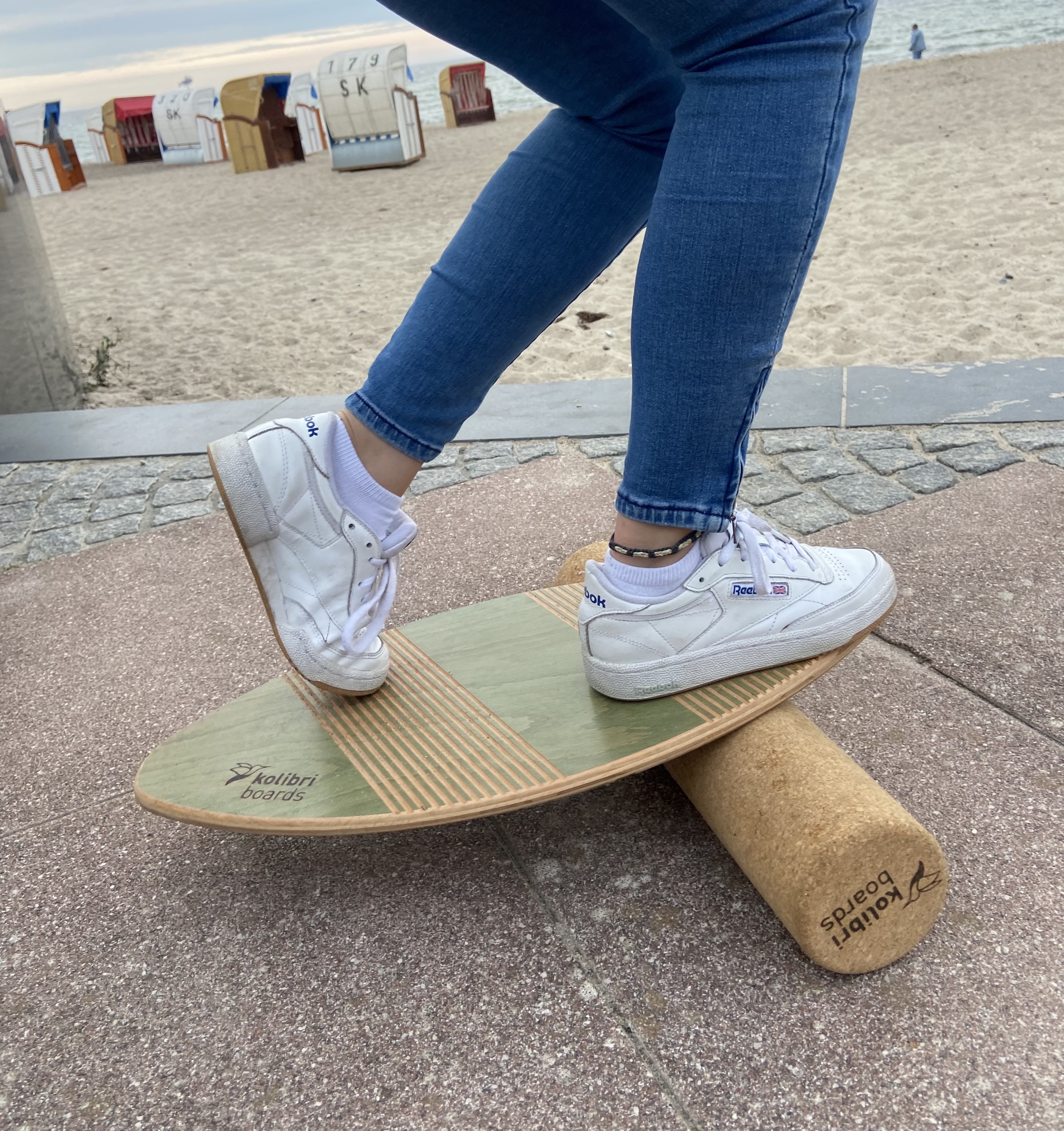Balance Board am Strand