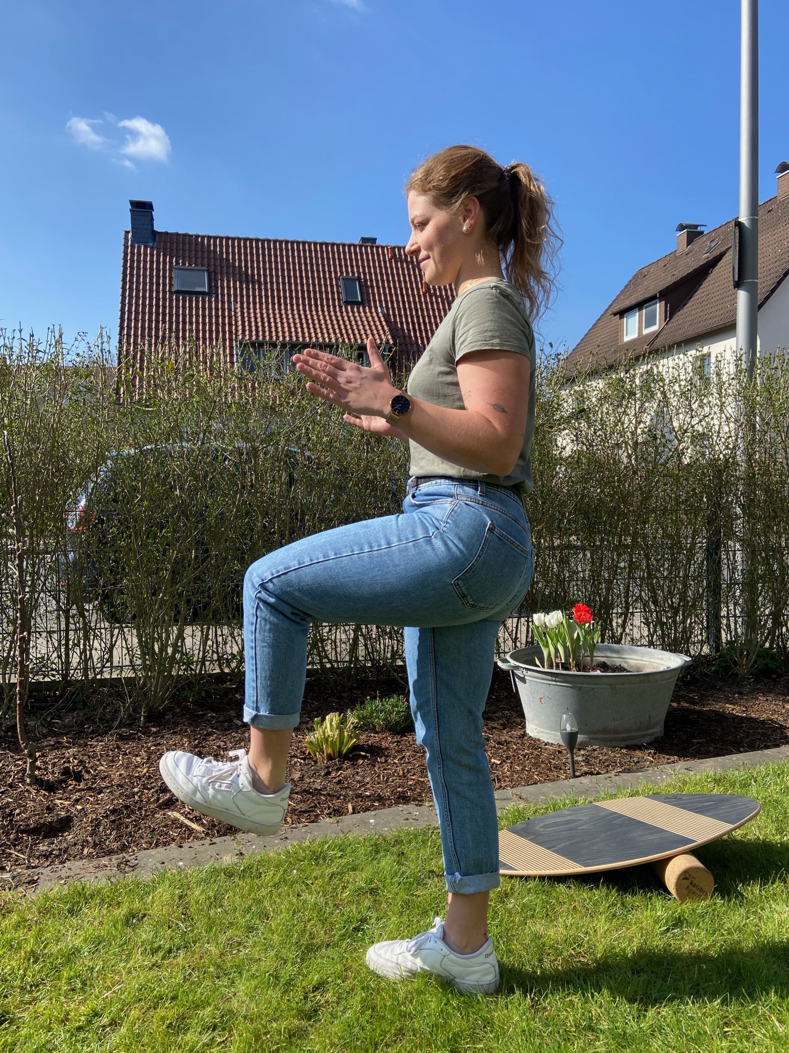 Balance Board Gleichgewicht Übung