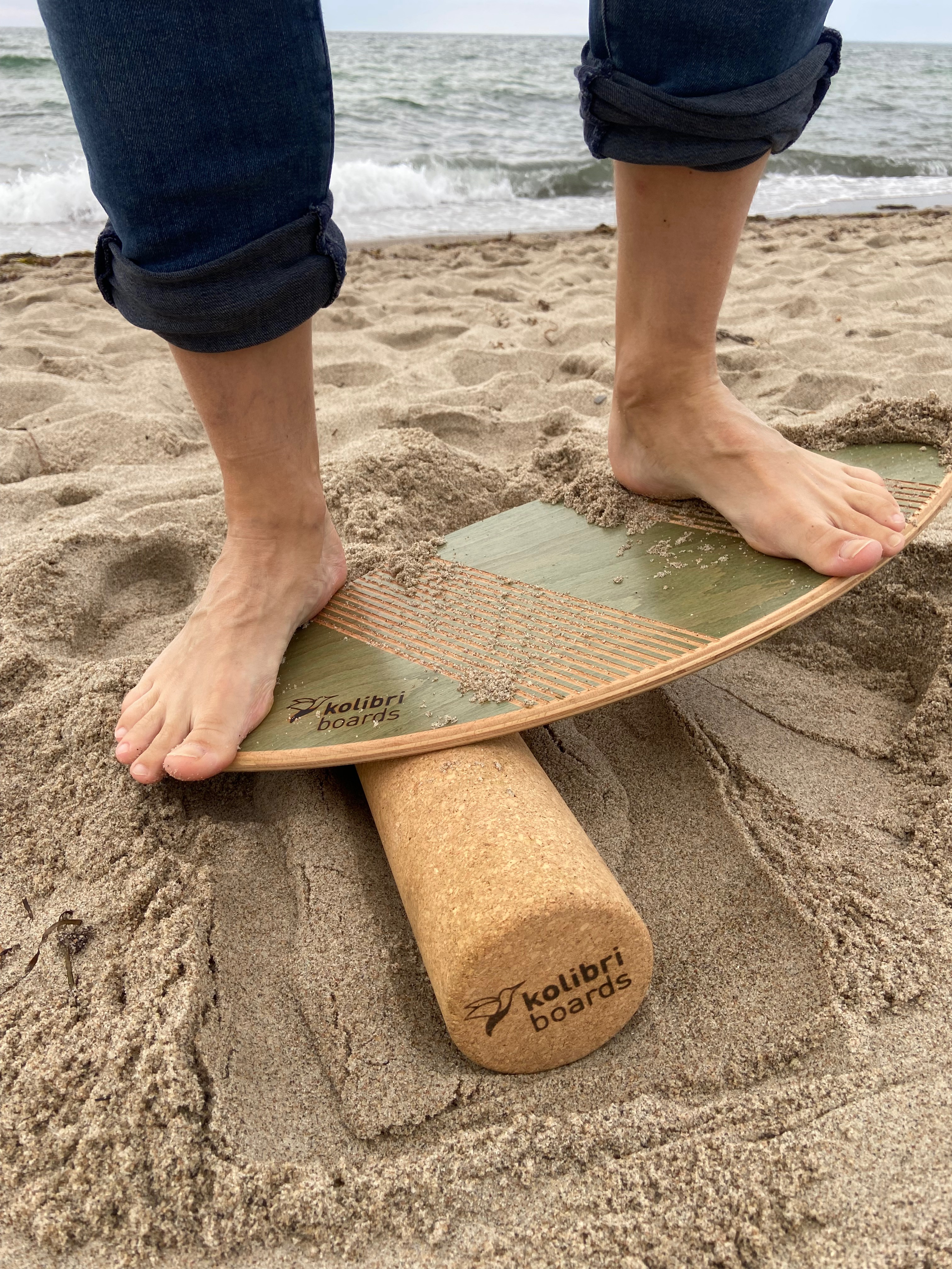Balance Board Übung Strand